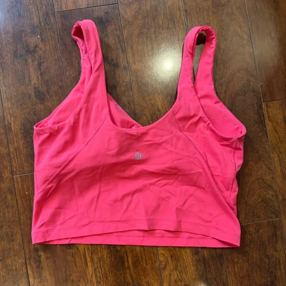 Lululemon Athletica Pink Fitted Crop Tank Top - Picture 2 of 2